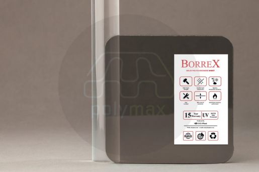 Монолитный поликарбонат 5мм Borrex (черный матовый, 2050х3050)