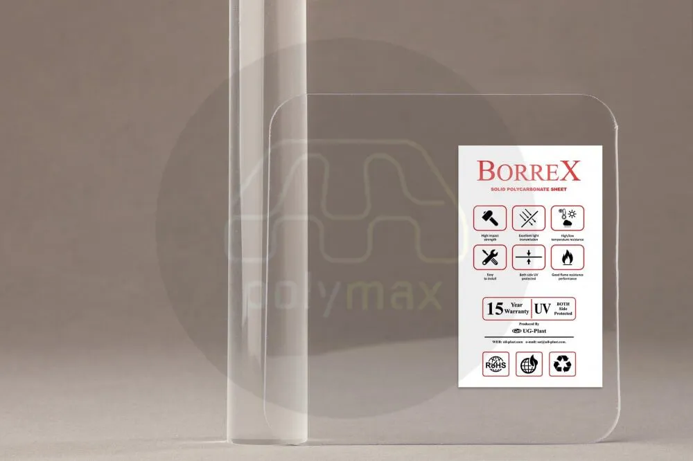 Монолитный поликарбонат 10мм Borrex Монолитный поликарбонат 10мм Borrex