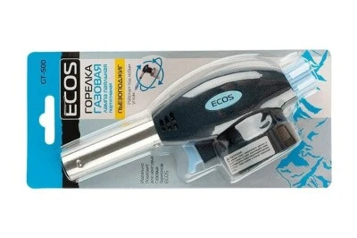 Купить Горелка газовая ECOS GT‑500 портативная цанговая с пьезоподжигом в Санкт-Петербурге.